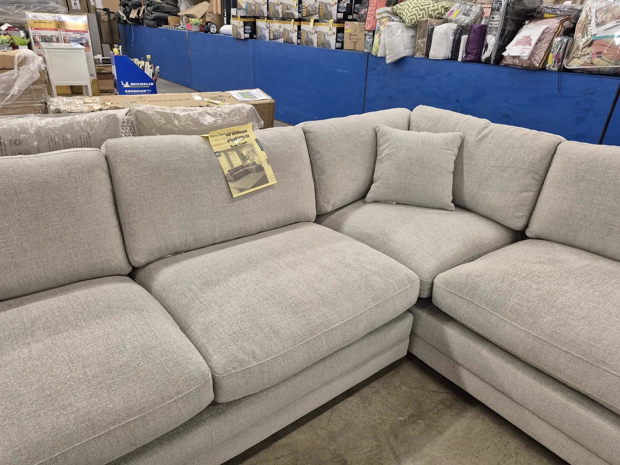 Derry Fabric Sectional - Pickup Only