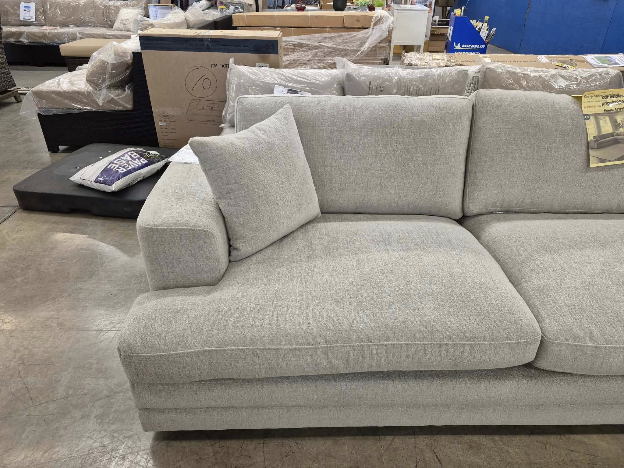 Derry Fabric Sectional - Pickup Only
