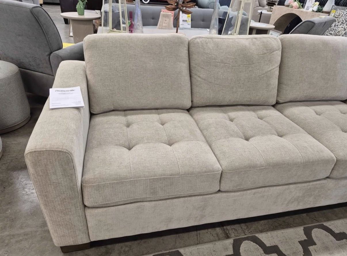Thomasville Ellsford 2 piece Fabric Sectional Beige - Pickup Only