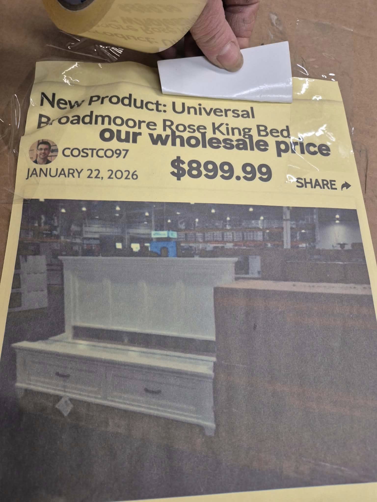 Universal Broadmoore Rose King Storage Bed - Pickup Only