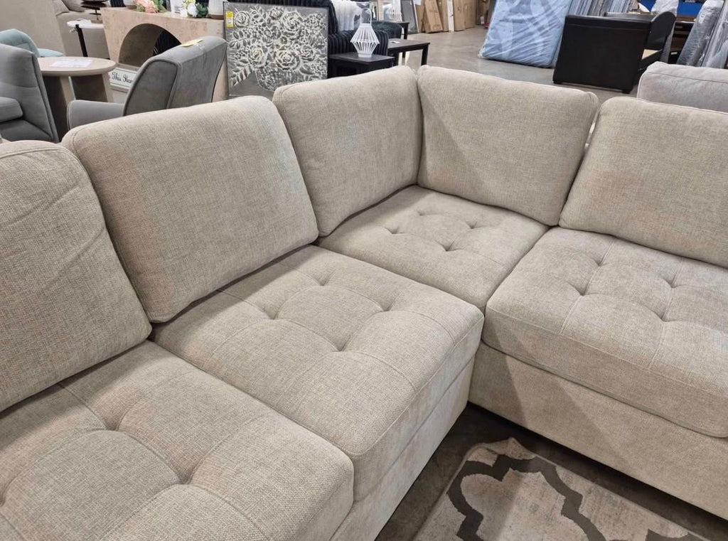 Thomasville Ellsford 2 piece Fabric Sectional Beige - Pickup Only