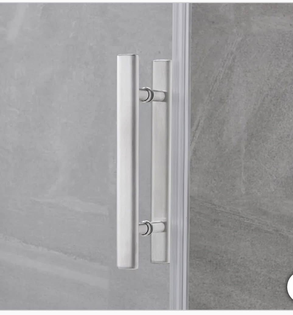 OVE Decors Kelsey 60" Tub Door Satin Nickel - Pickup Only