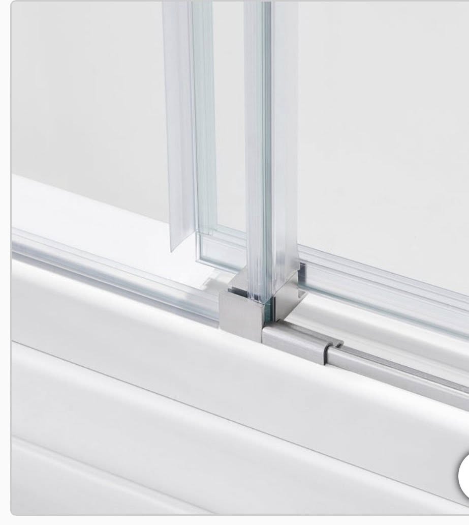 OVE Decors Kelsey 60" Tub Door Satin Nickel - Pickup Only