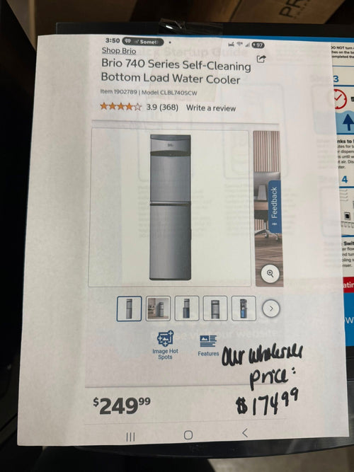 Brio 740 Series Self Cleaning Bottom Load Water Cooler