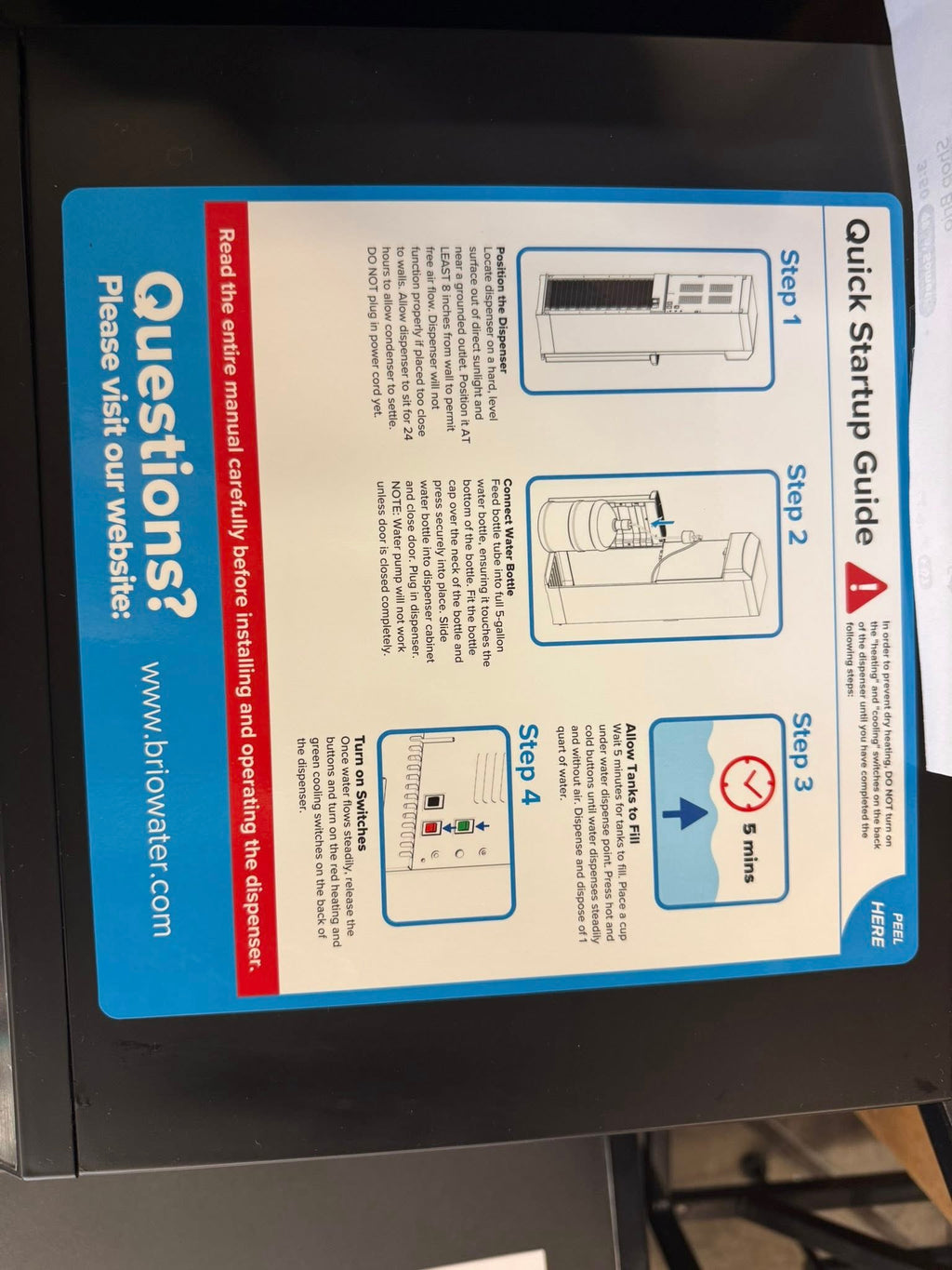 Brio 740 Series Self Cleaning Bottom Load Water Cooler