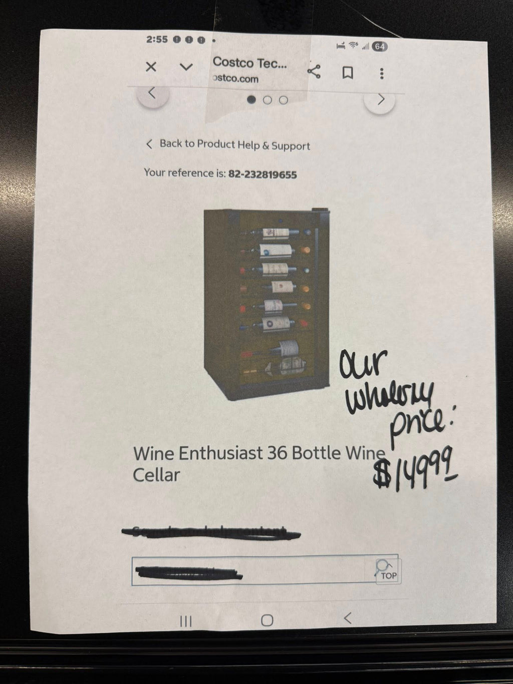 Wine Enthusiast 36 Bottle Wine Cellar