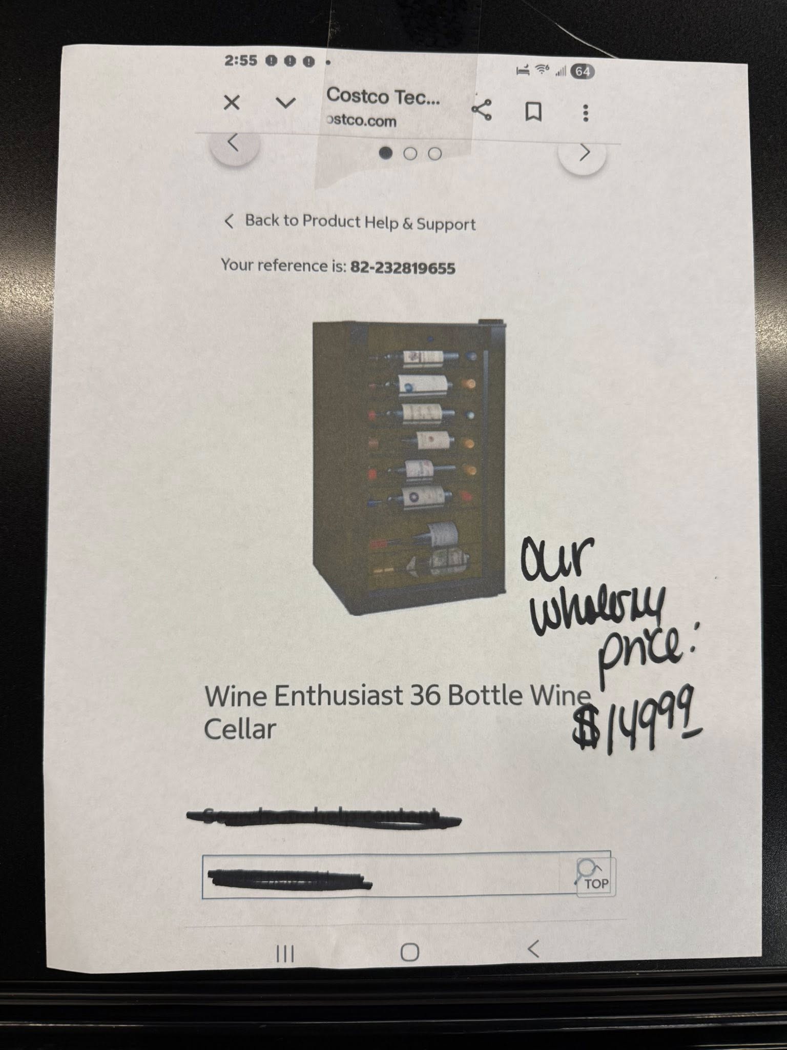 Wine Enthusiast 36 Bottle Wine Cellar