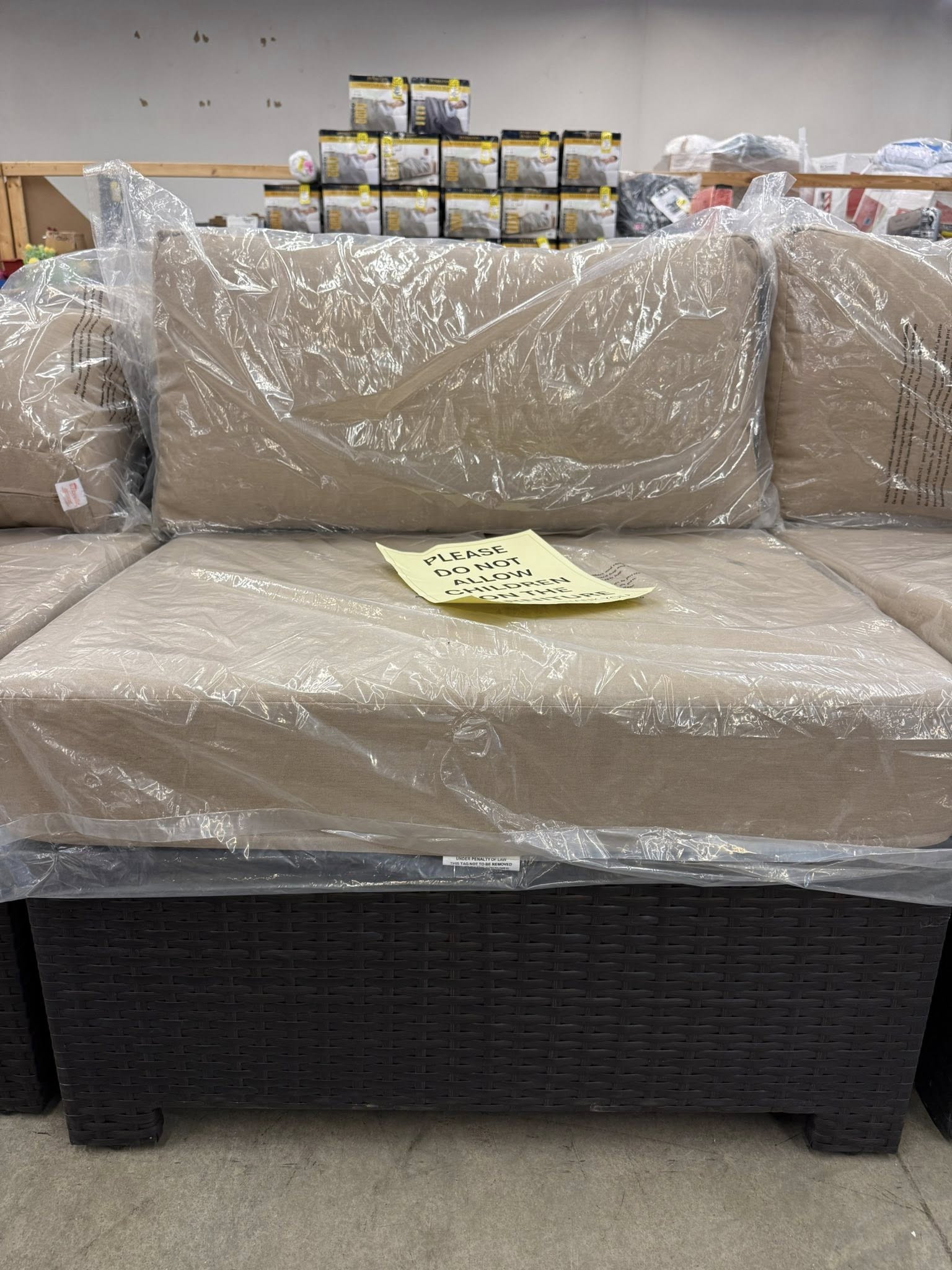 Belmont 5 piece Modular Outdoor Patio Sectional Set with Ottoman - Pickup Only
