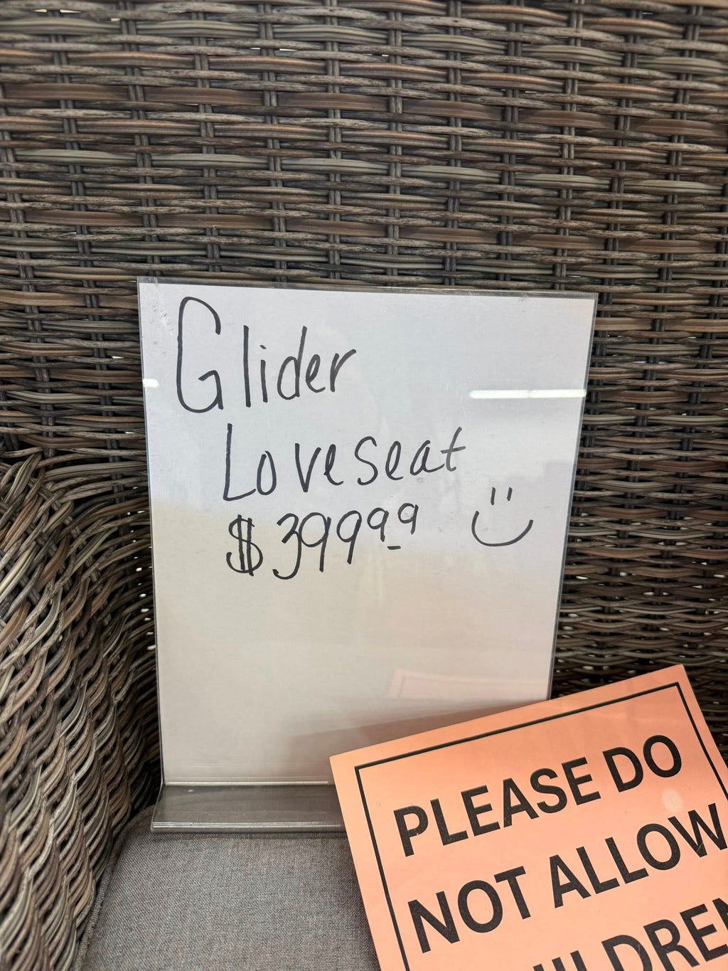 Glider Loveseat - Pickup Only