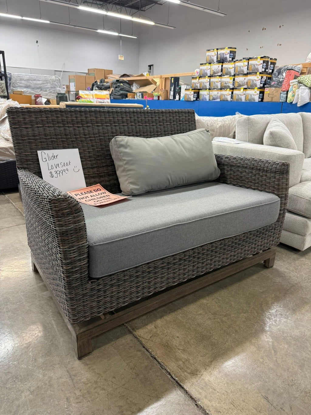 Glider Loveseat - Pickup Only