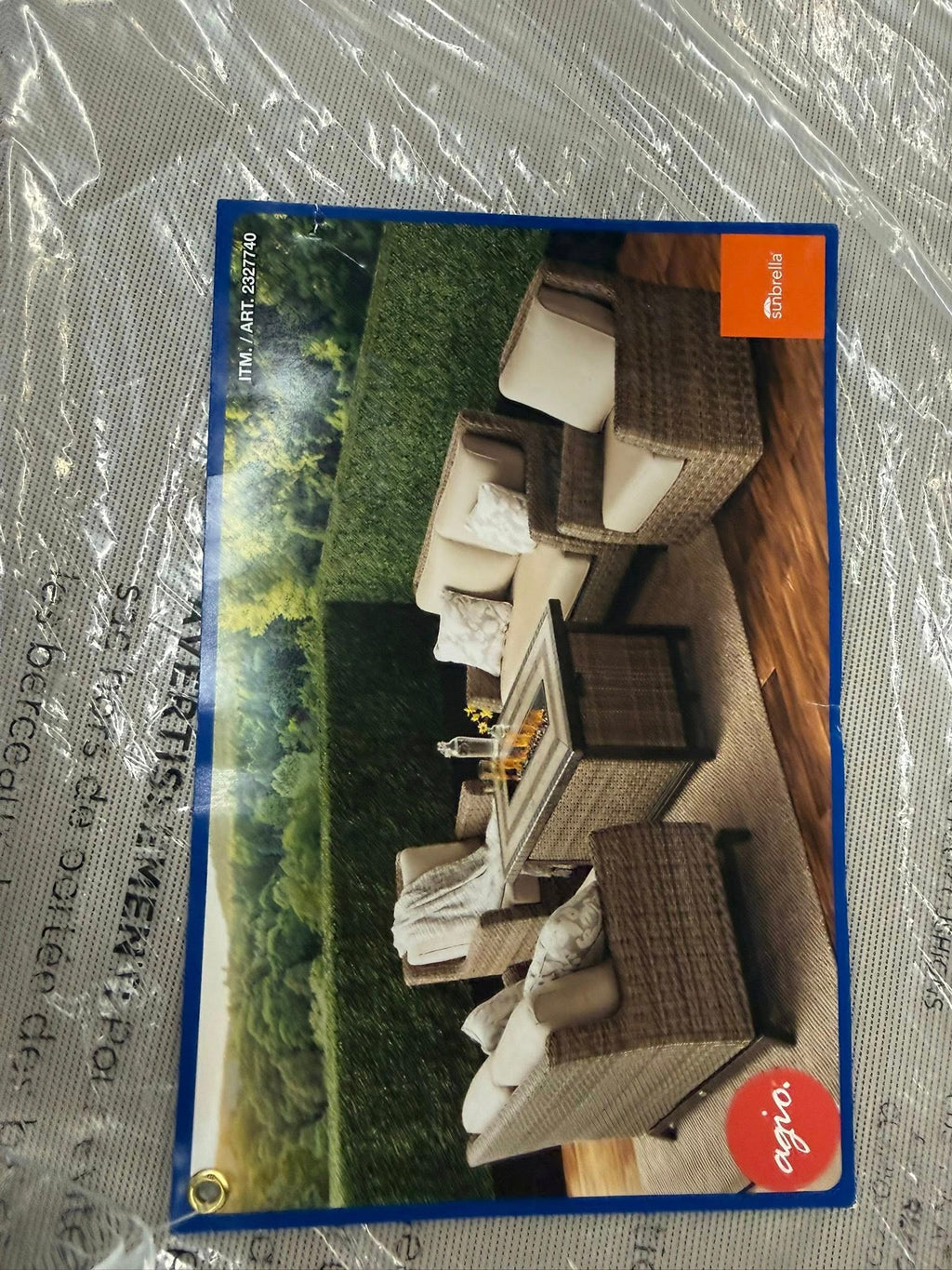 3 piece Agio Sunbrella Performance Fabric Patio Set - Pickup Only