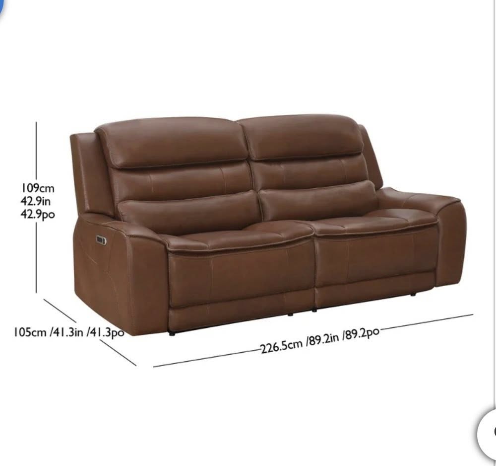 Rhodes Leather Power Reclining Sofa - Pickup Only