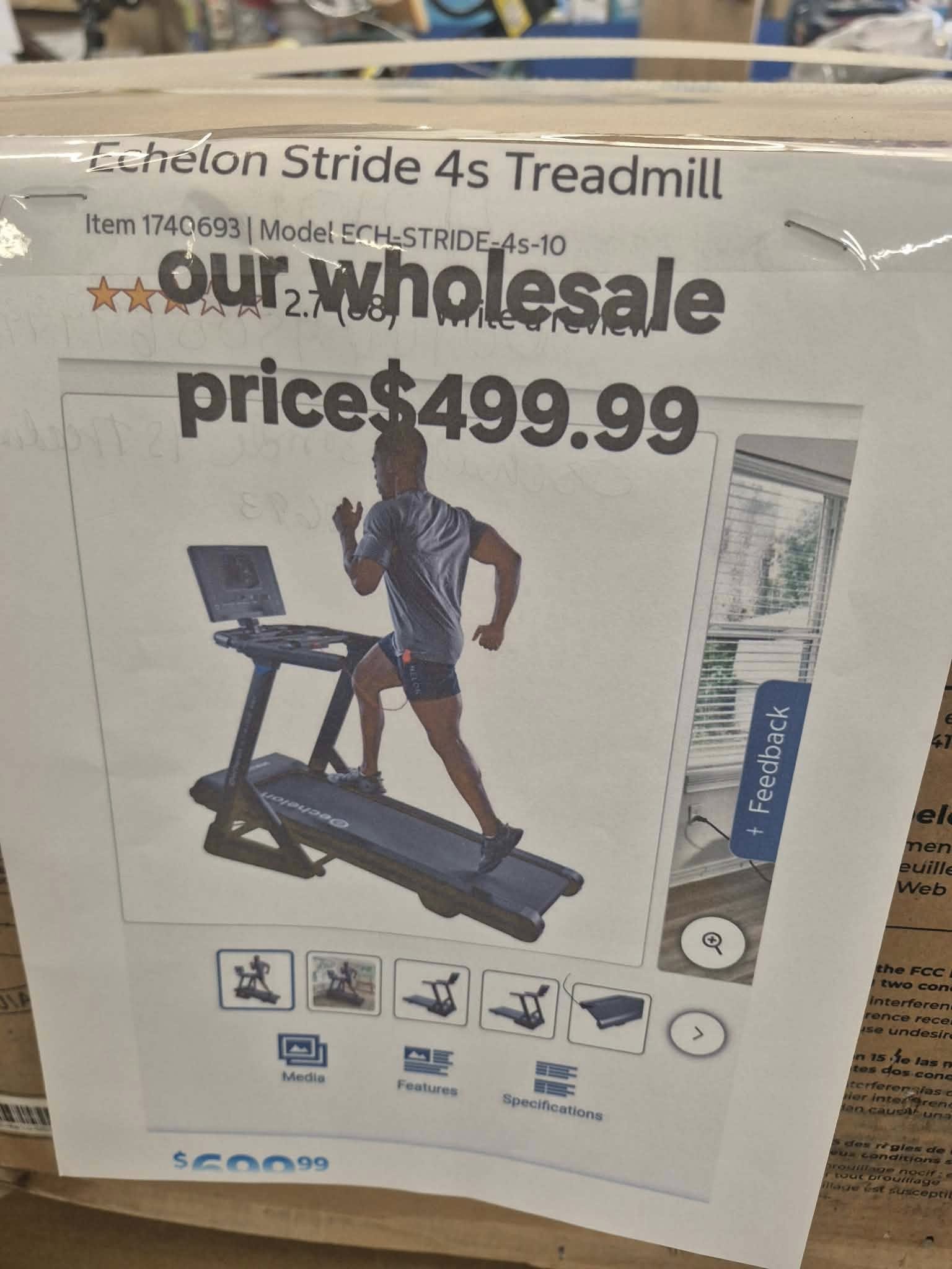 Echelon Stride 4s Treadmill - Pickup Only