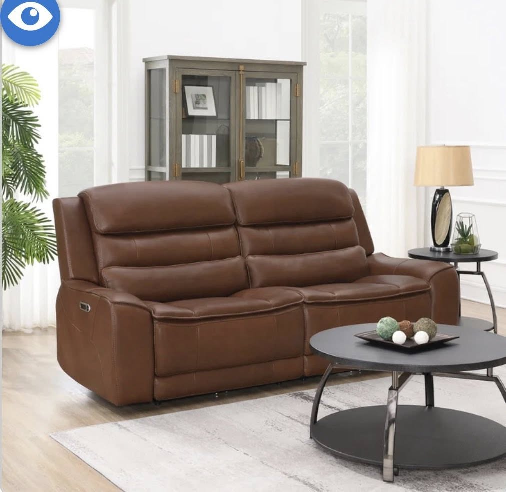 Rhodes Leather Power Reclining Sofa - Pickup Only