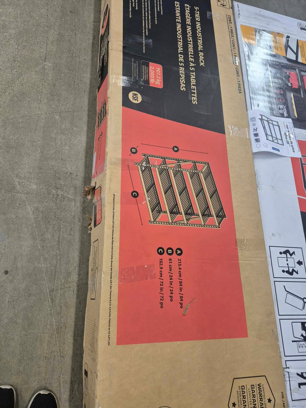 Gorilla Rack 5-Tier Industrial Rack 72” x 24” x 84” - Pickup Only