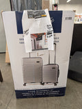 Penguin 2 Piece Polycarbonate Set - 8 Wheel Spinner Luggage - Open Box
